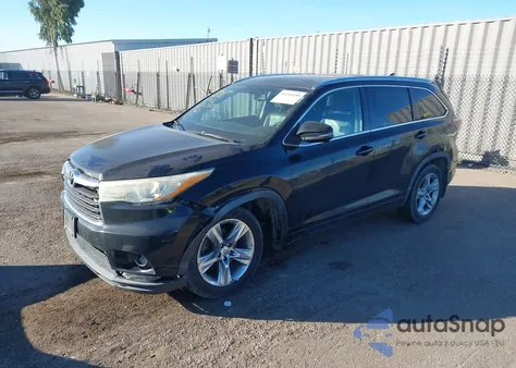 2015 Toyota Highlander Limited V6 z USA, uszkodzony, nr VIN 5TDDKRFHXFS089465
